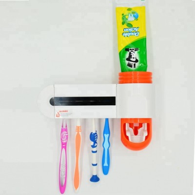 Sanitizing rate 99.9% ,UV toothbrush sterilizer,led light sterilizer and WOWER  toothpaste dispenser